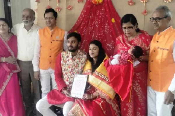 कोयम्बतुर में जैन संस्कार विधि से नामकरण संस्कार