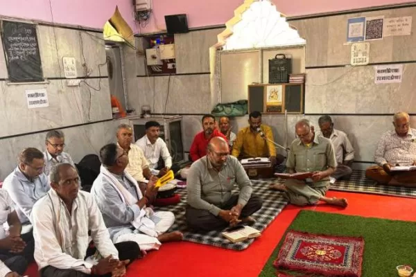 डेहरू माता मंदिर परिसर में मानस परिवार एवं समिति द्वारा नौ दिवसीय नवाहन पारायण आयोजित