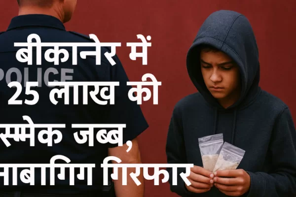 फलोदी से भेजी गई 25 लाख की स्मैक बीकानेर में पकड़ी नाबालिग गिरफ्तार