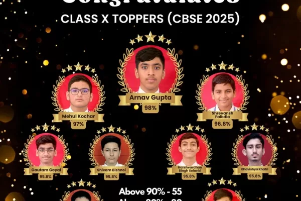अर्नव गुप्ता ने 98 प्रतिशत, श्रेयांस फलोदिया ने 96.80 प्रतिशत अंक लेकर विद्यालय का नाम रोशन किया