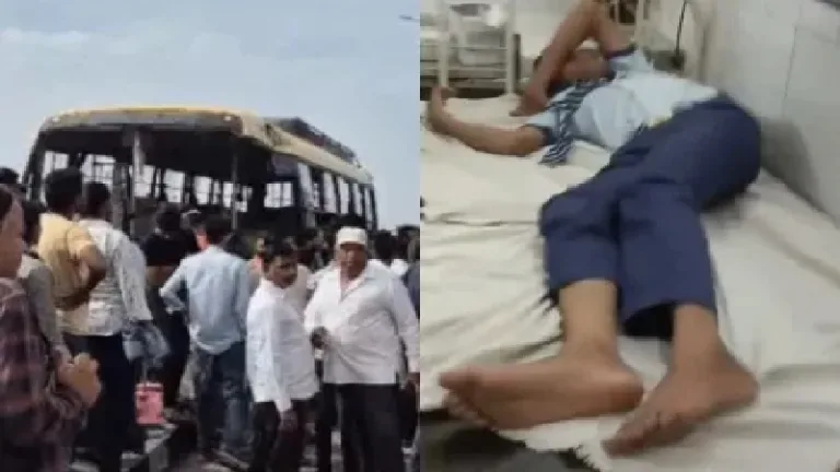 भीषण सड़क हादसा – स्कूल बस और स्लीपर कोच में टक्कर, 10 वर्षीय छात्र की मौत, कई घायल