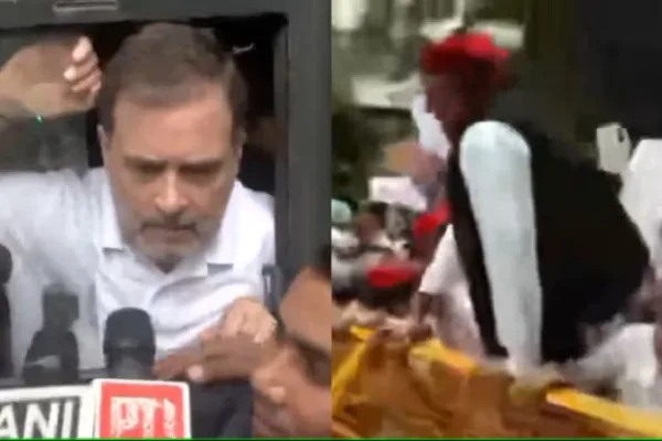 वोट चोरी’ के विरोध में मार्च: राहुल, प्रियंका हिरासत में, अखिलेश ने बैरिकेड लांघा; दिल्ली पुलिस ने रोका विपक्षी सांसदों का काफिला