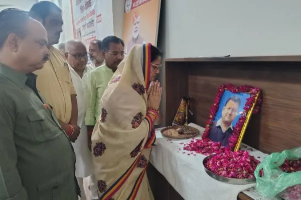 भाजपा मुख्यालय में अभय पारीक को दी गई श्रद्धांजलि